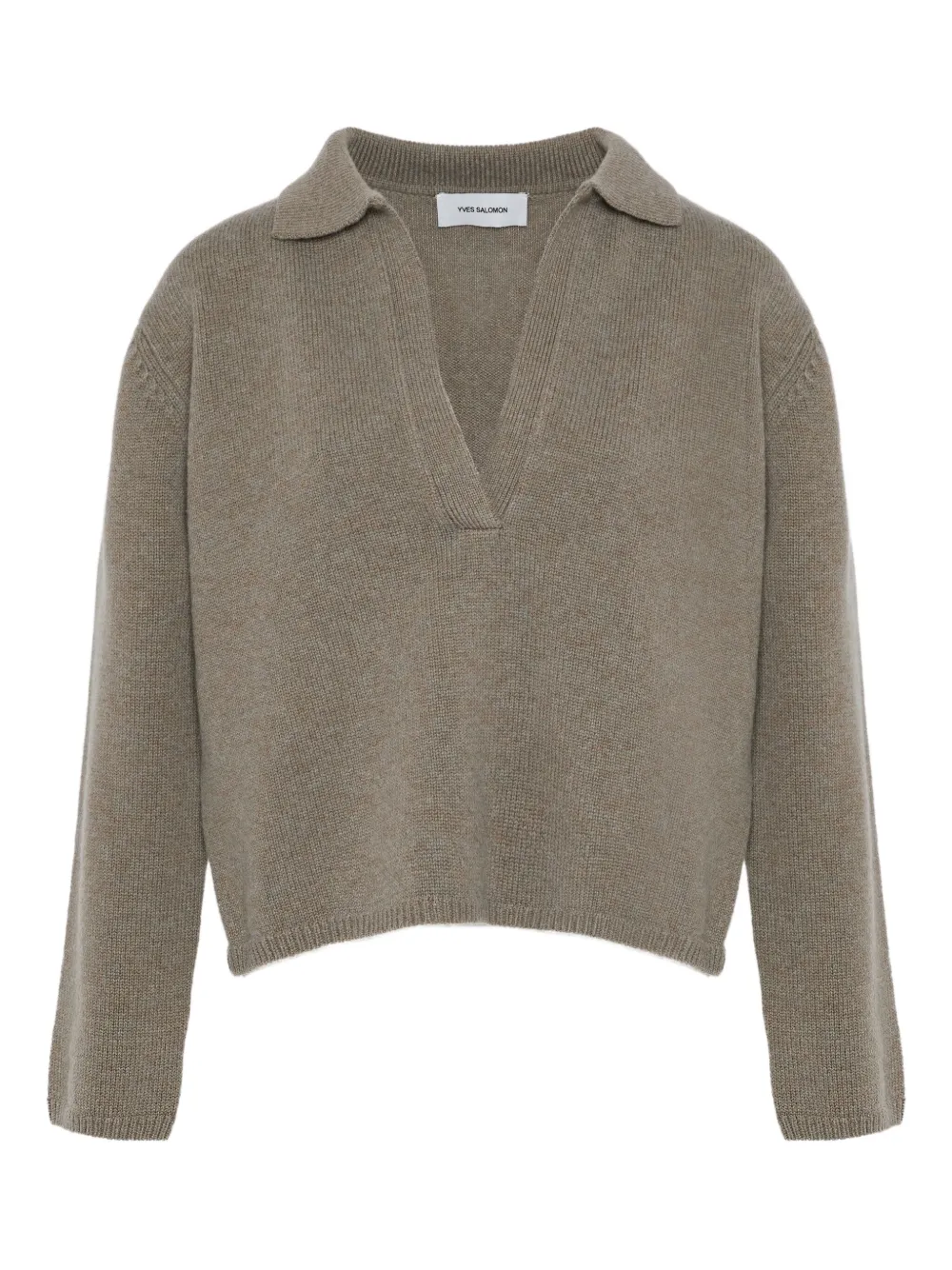 Yves Salomon polo-collar sweater - Grigio