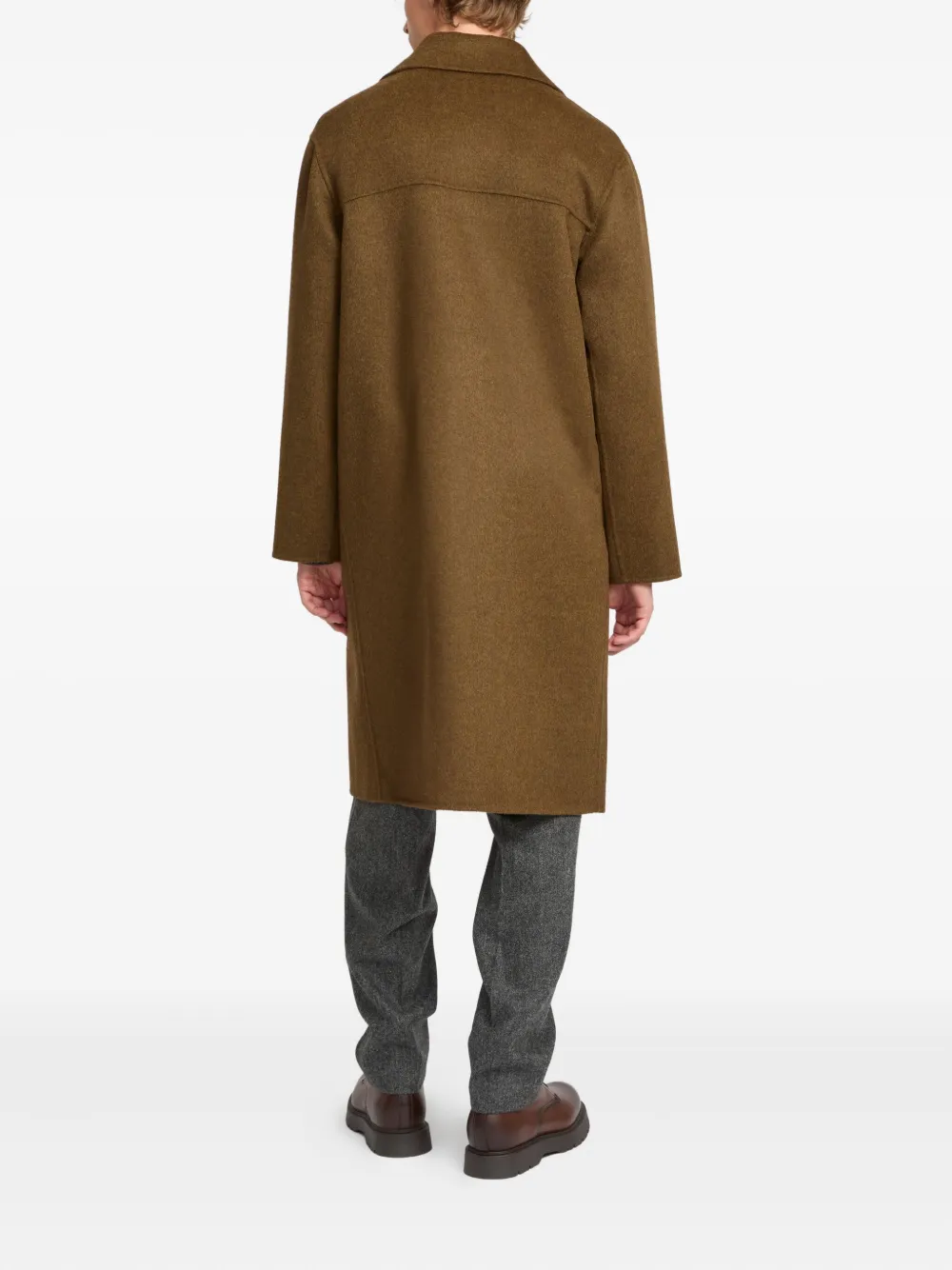 Yves Salomon Dubbelzijdige jas van kasjmier-wolblend Bruin