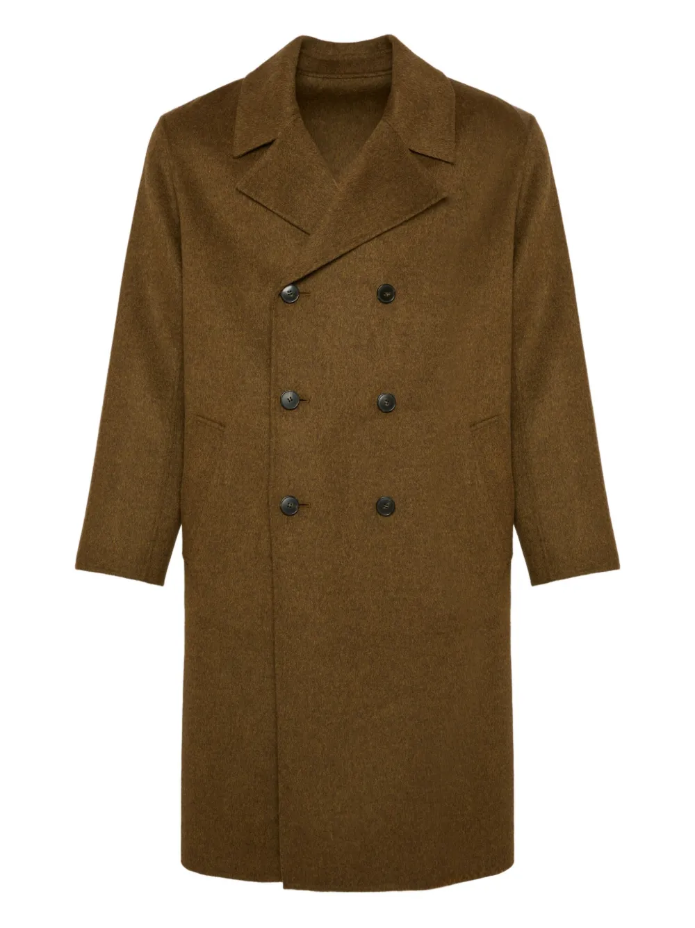 Yves Salomon double-sided wool-cashmere coat | Brown | Image 1
