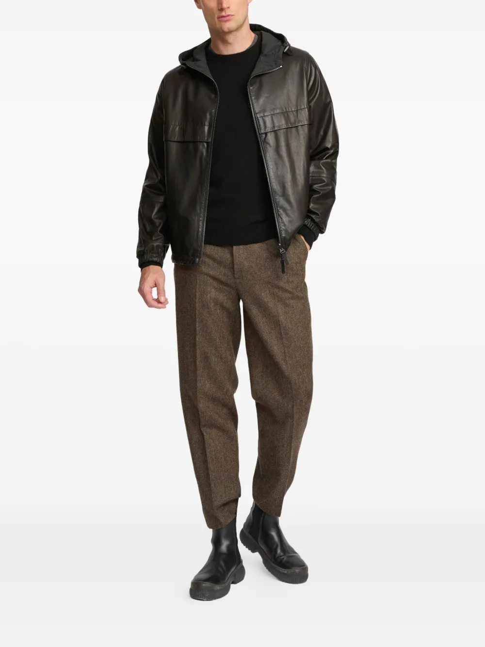 Yves Salomon hooded calfskin leather jacket | Leather Jackets | Image 2