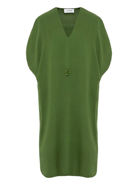 Yves Salomon draped twist-front midi dress