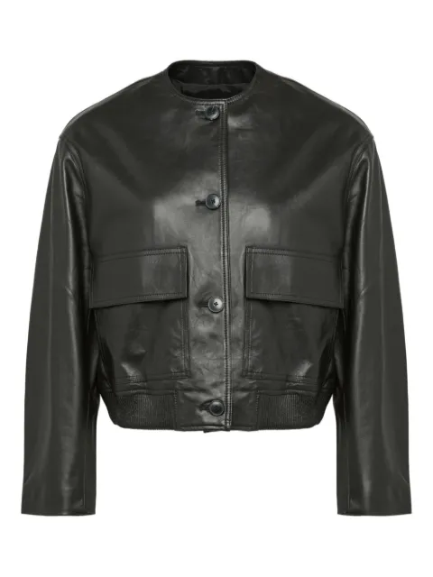 Yves Salomon cropped leather jacket