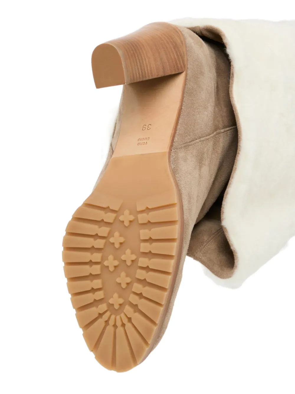 Yves Salomon Shearling Boots In Neutral
