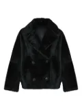 Yves Salomon shearling pea jacket - Black