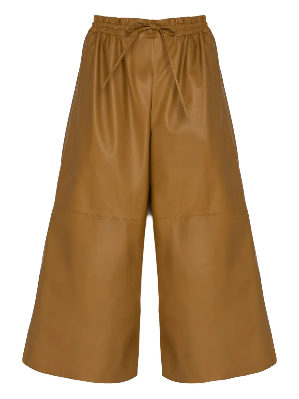 Yves Salomon leather drawstring culottes Bruin