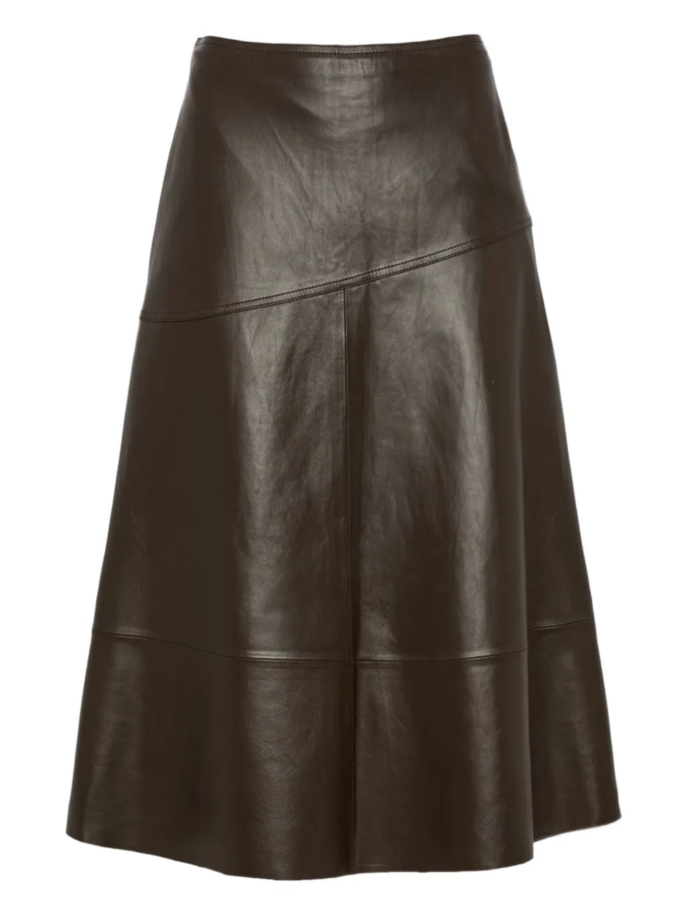 Yves Salomon falda midi con diseño acampanado | marrón | Image 1