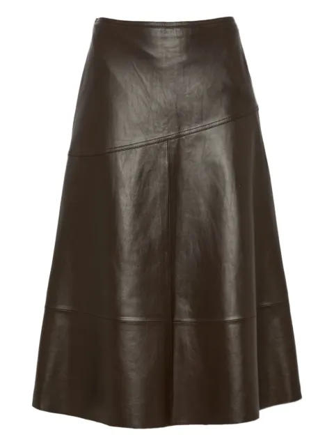 Yves Salomon falda midi con diseño acampanado