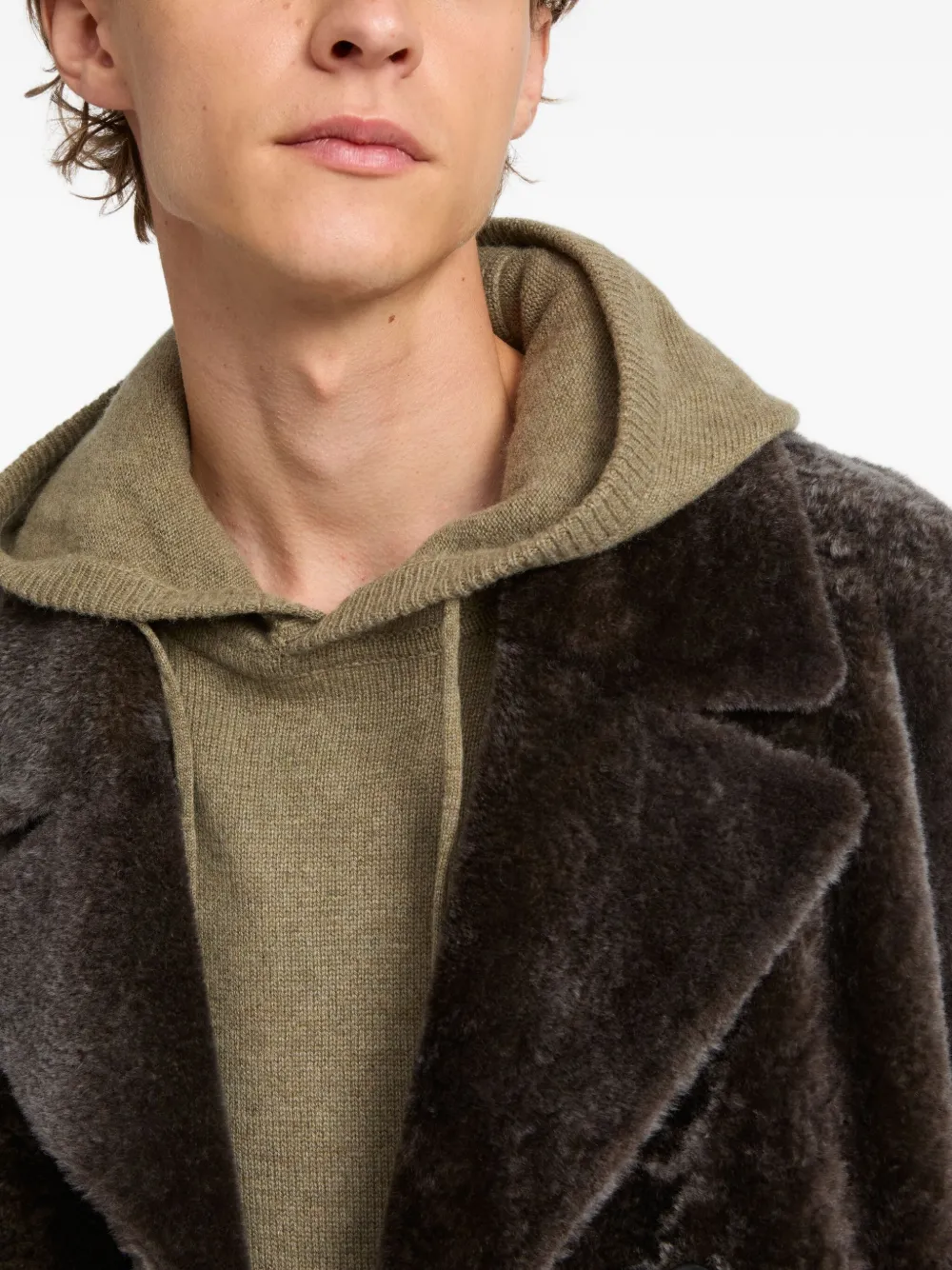 Yves Salomon Jas met dubbele rij knopen Bruin