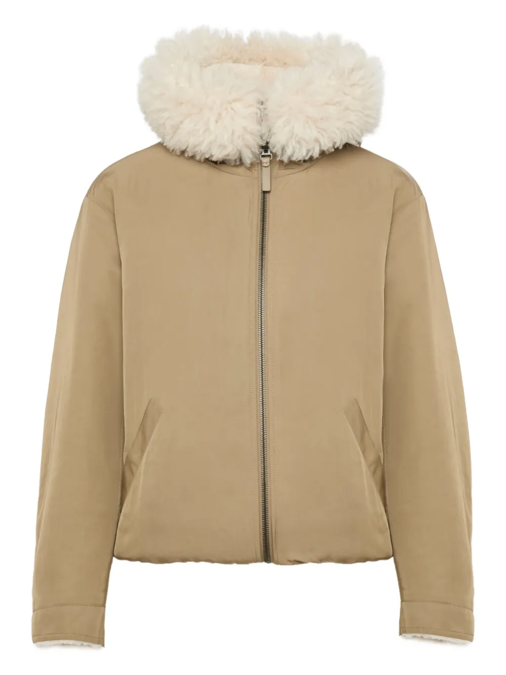 Yves Salomon hooded reversible jacket | Green | Image 1