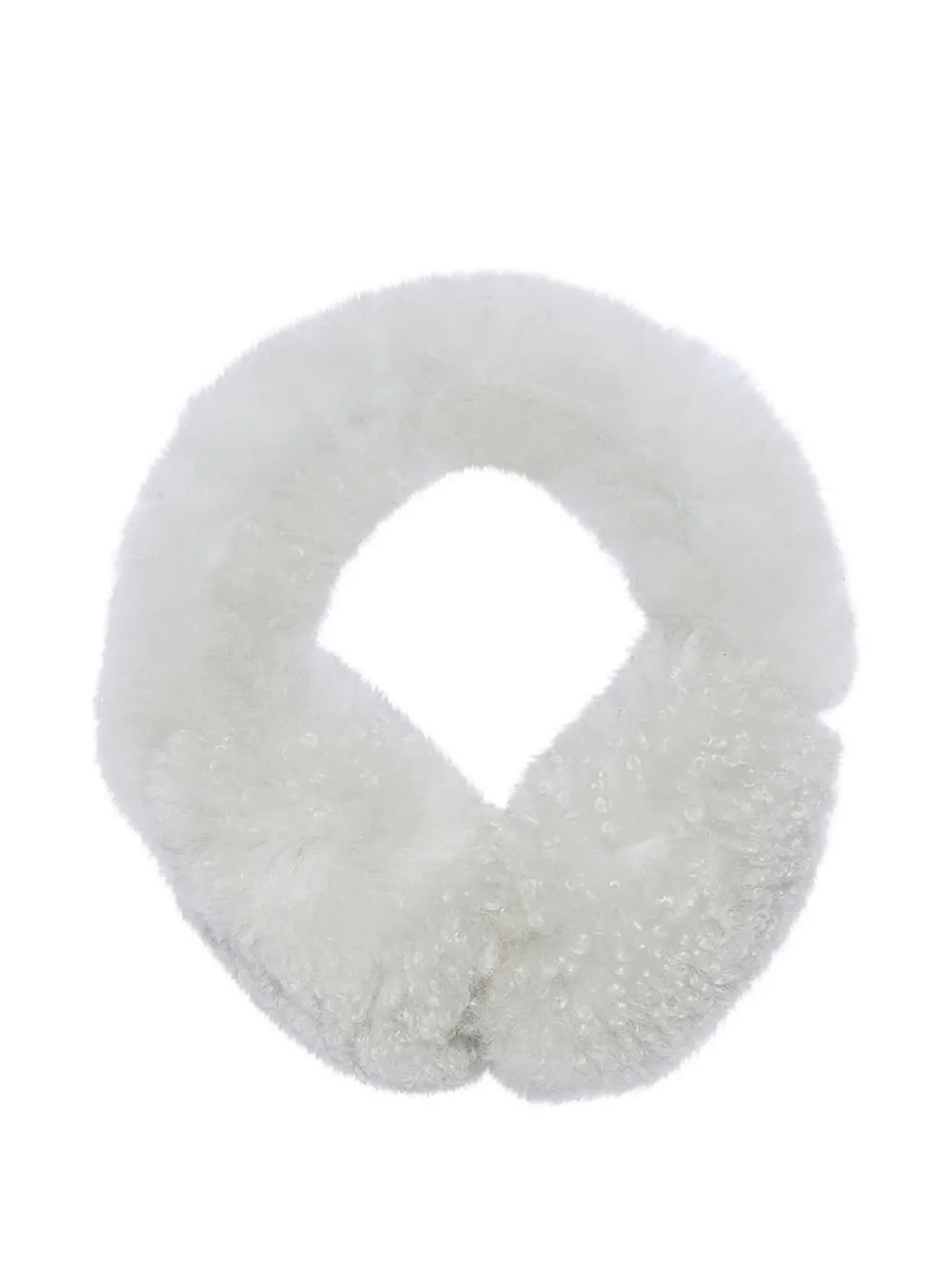 Yves Salomon lamb-shearling earmuffs Wit