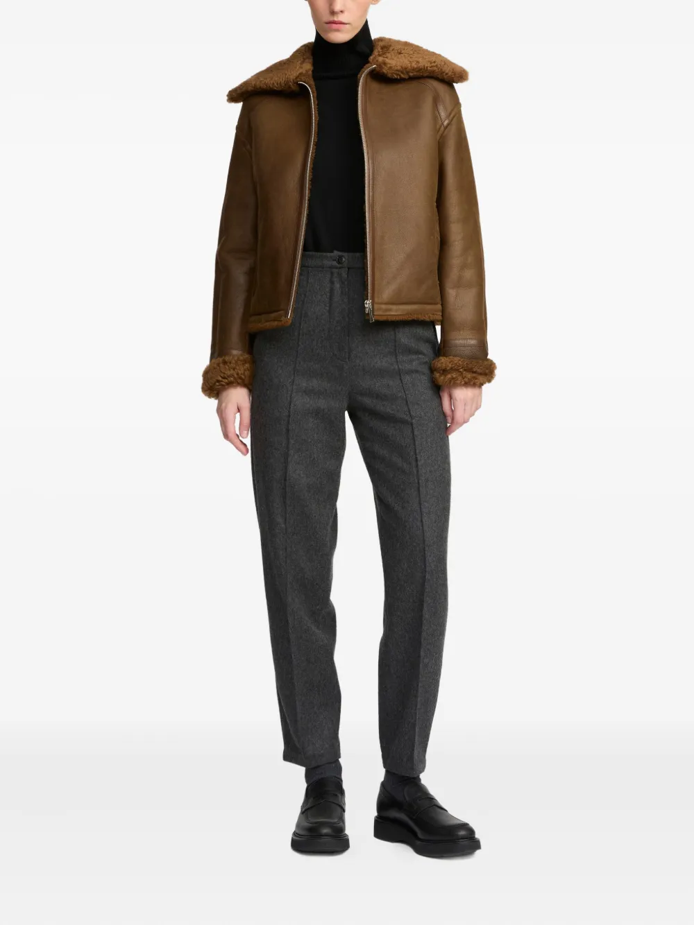 Yves Salomon shearling boxy jacket | Faux Fur & Shearling Jackets | Image 2