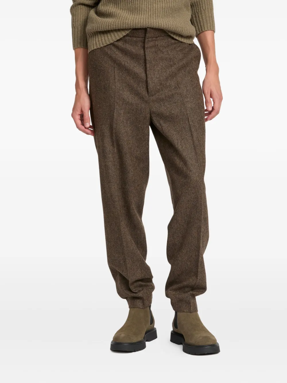 Yves Salomon Tweed broek Bruin