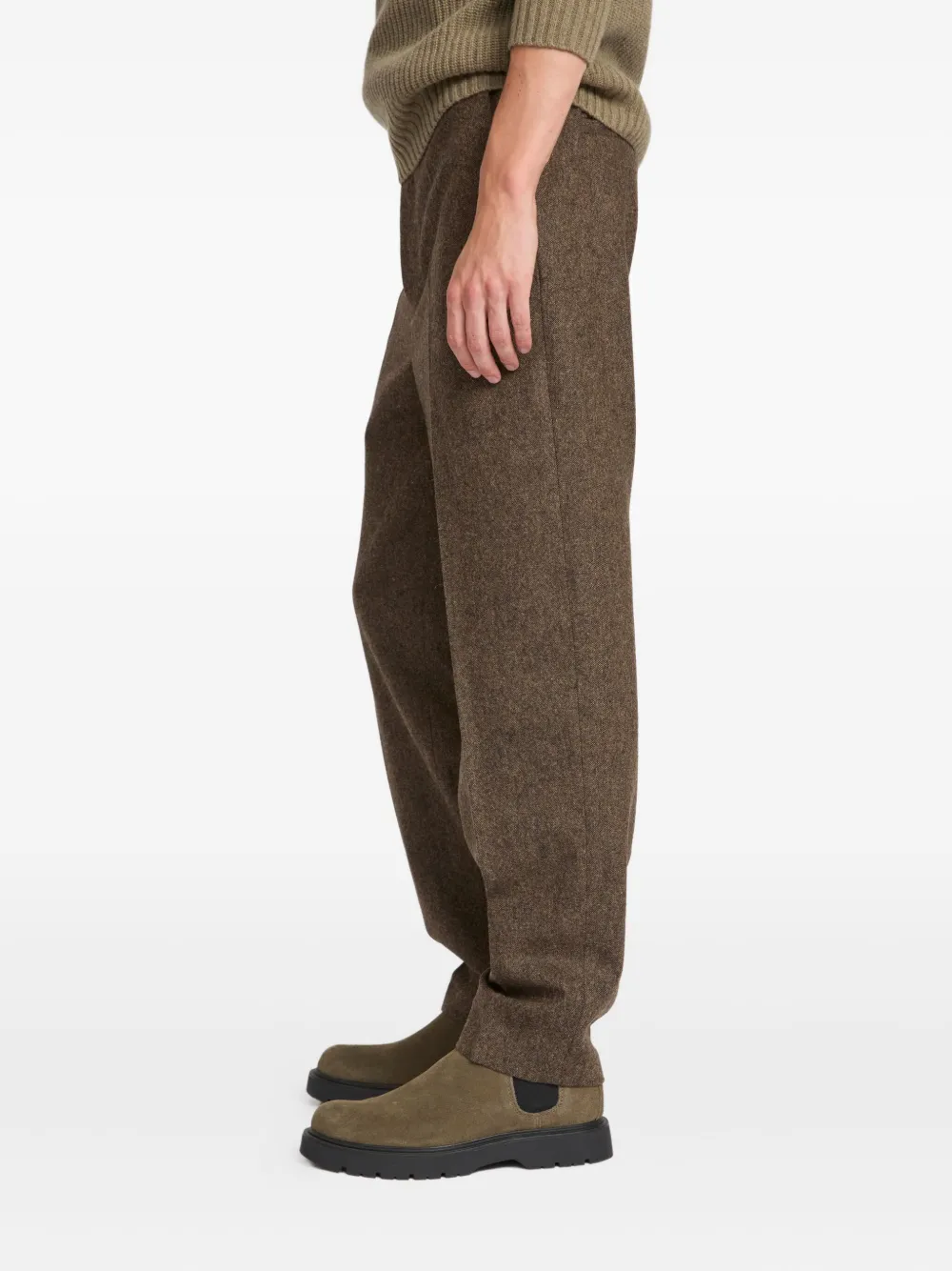 Yves Salomon Tweed broek Bruin