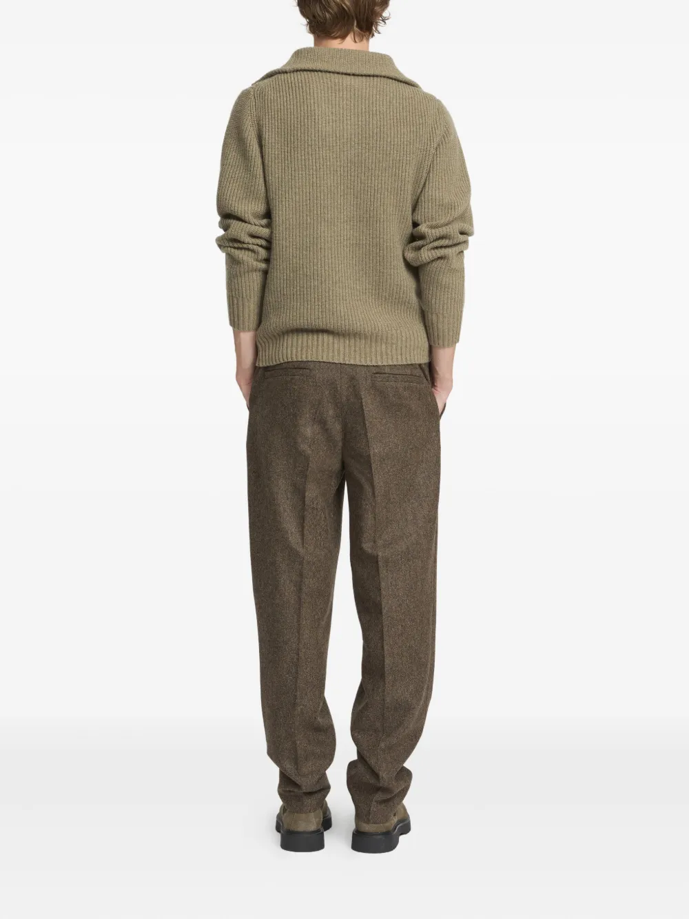 Yves Salomon Tweed broek Bruin