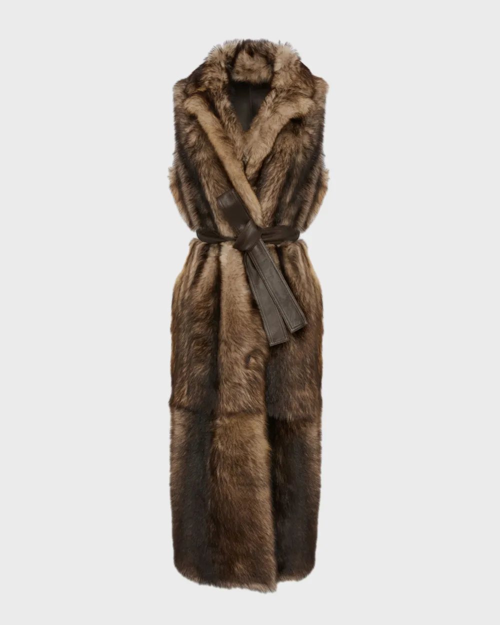 Yves Salomon Toscana shearling coat - Marrone