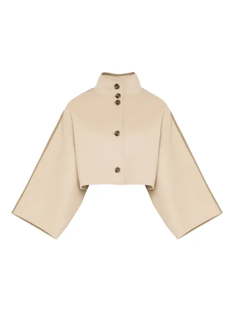 Yves Salomon double-sided cape jacket