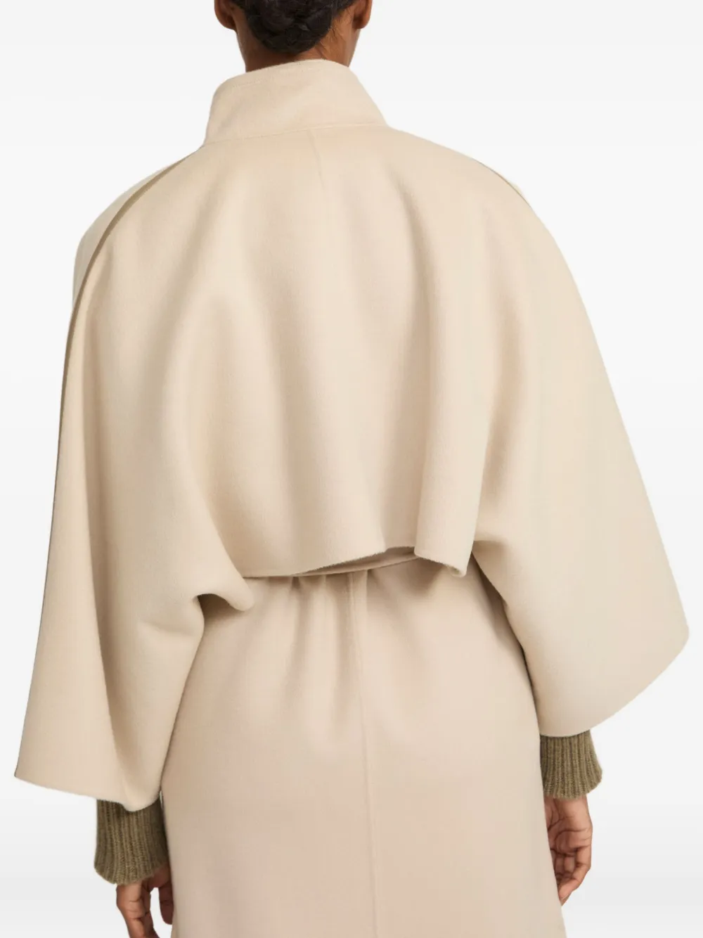 Yves Salomon Double-sided Cape Jacket In Neutral