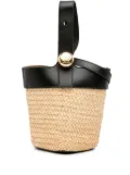 Loewe Pre-Owned 2024 Mini Raffia Pebble Bucket Bag satchel - Brown