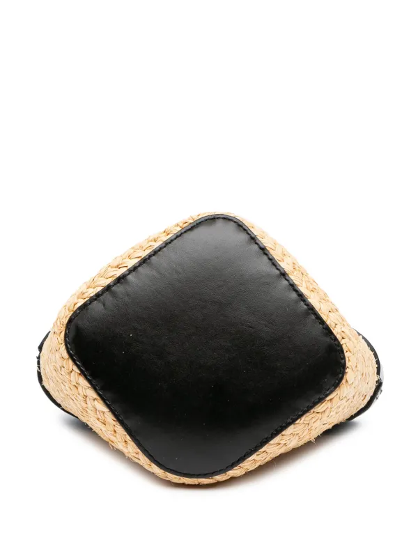 直営店買付☆LOEWE ペブル バケットバッグ Mini ラフィア&カーフ Loewe Pre-Owned 2024 ミニ ラフィア ぺブル バケットバッグ
