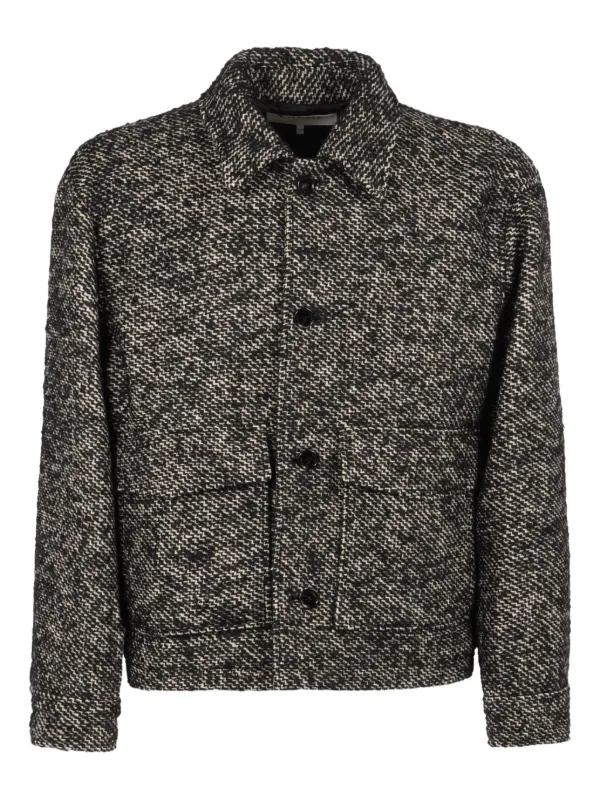 Frame Mélange-effect Jacket in Grey