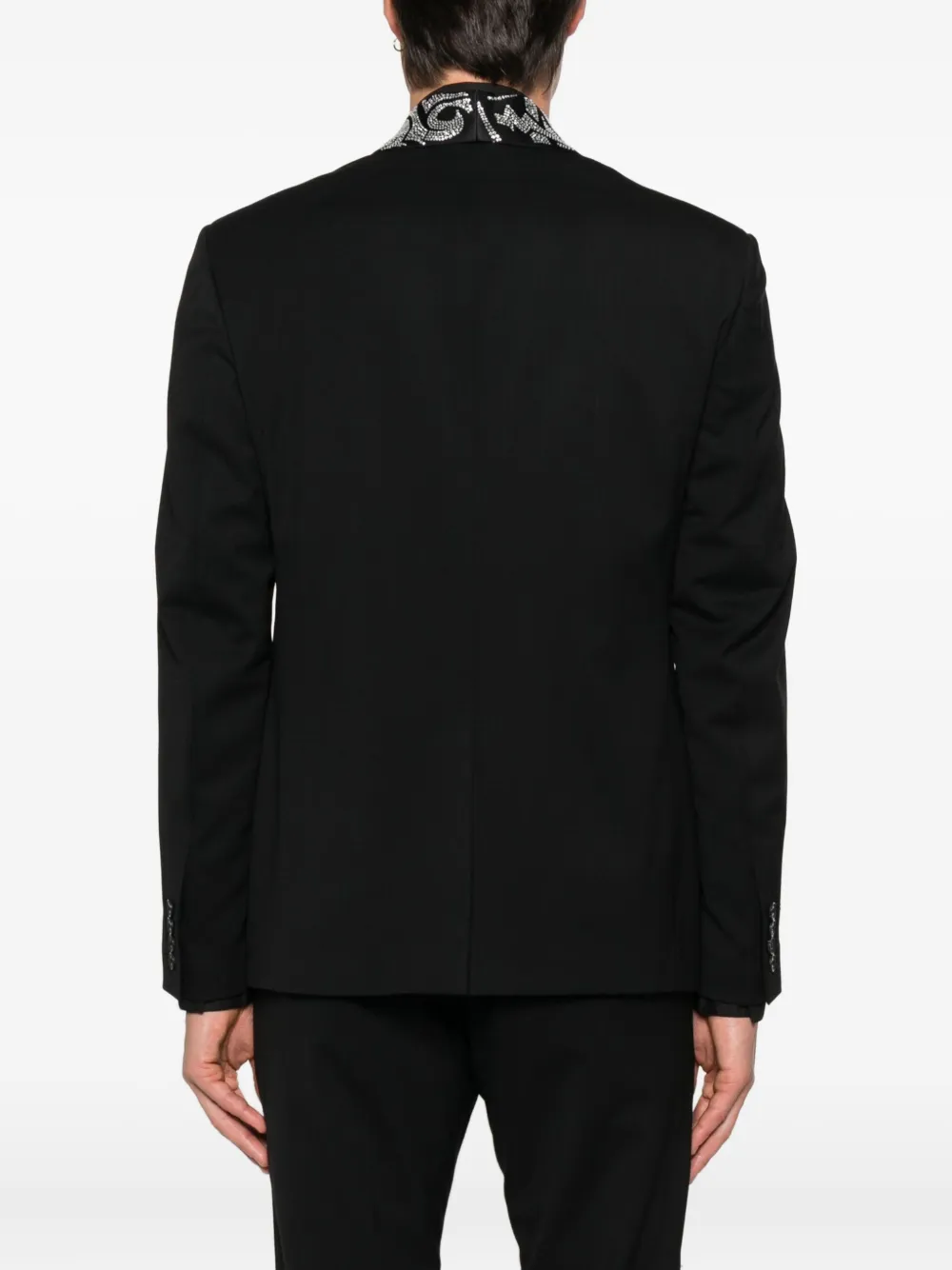 John Richmond Rotrol verfraaide blazer met sjaalkraag Zwart