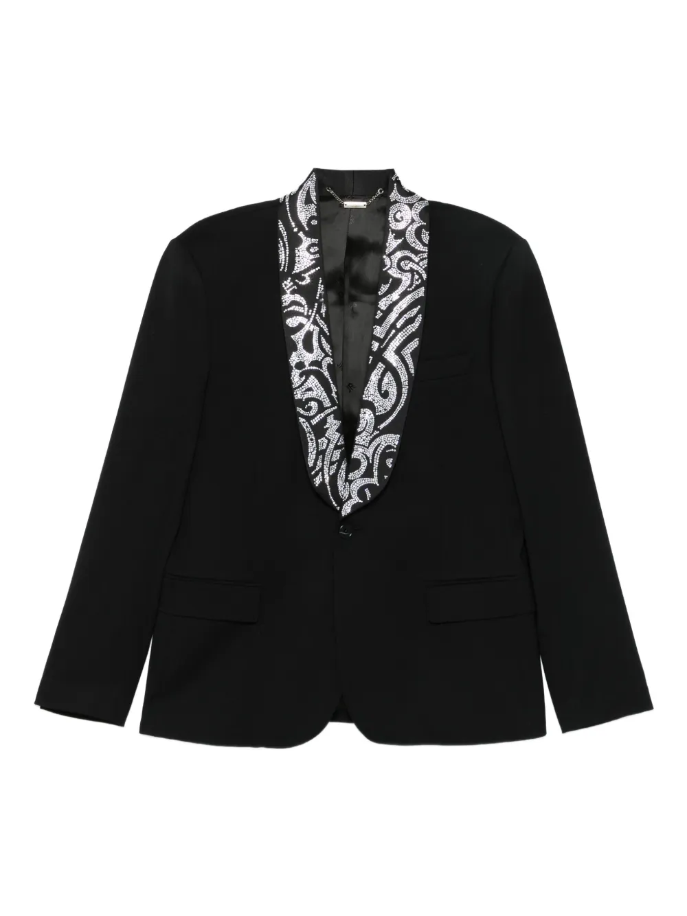 John Richmond Rotrol verfraaide blazer met sjaalkraag Zwart