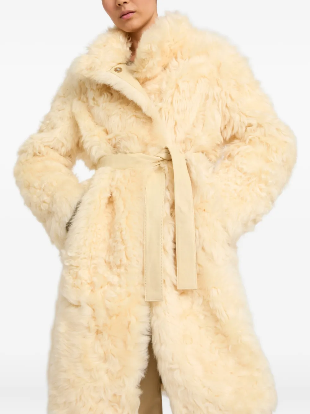 Yves Salomon Reversible Toscana Lambskin Coat In Neutral