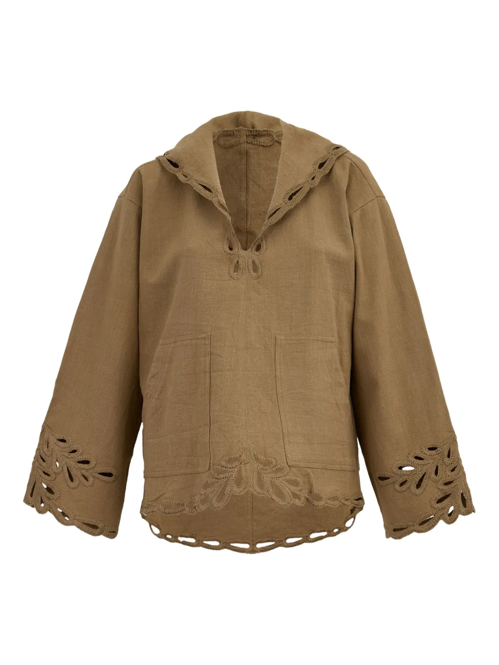 MARANT ÉTOILE top Solvi de algodón | marrón | Image 1