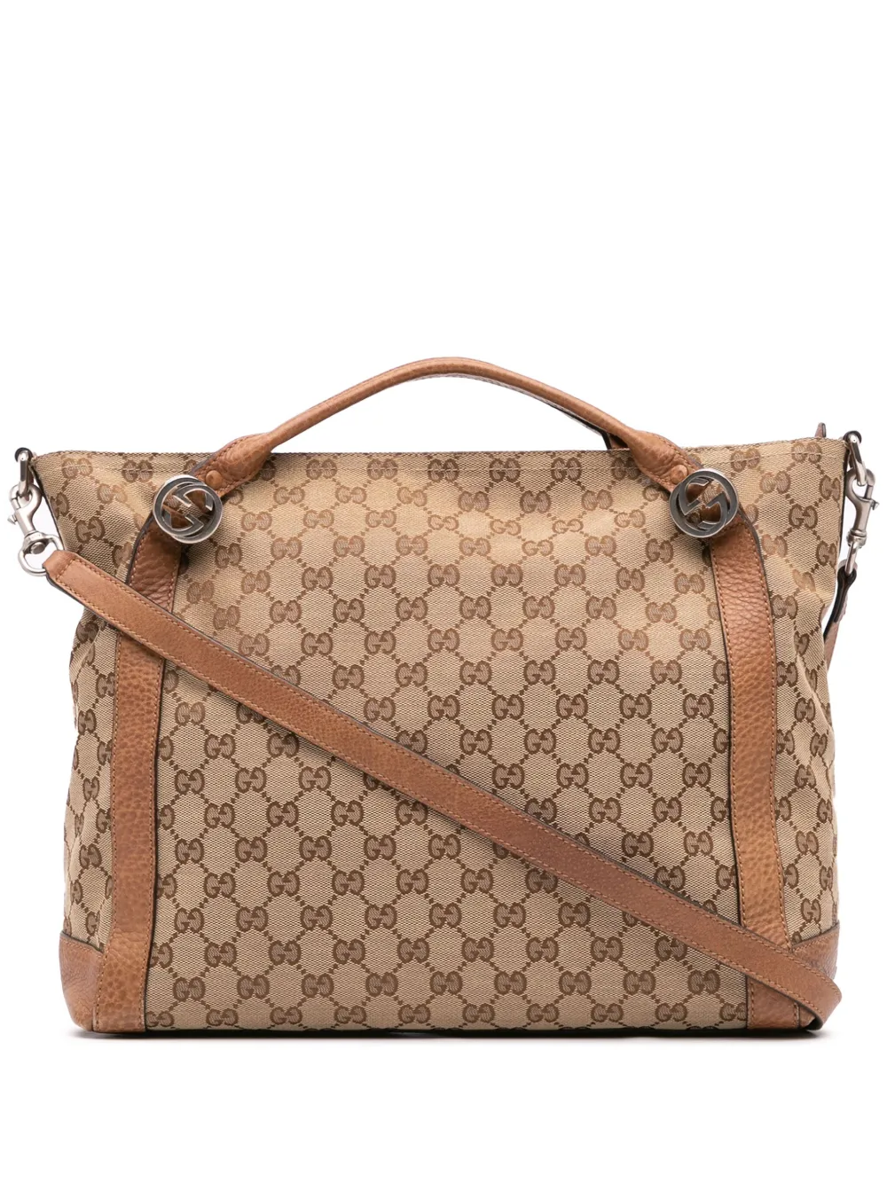 Pre-owned Gucci 2016-2024 Gg Canvas Miss Gg Satchel