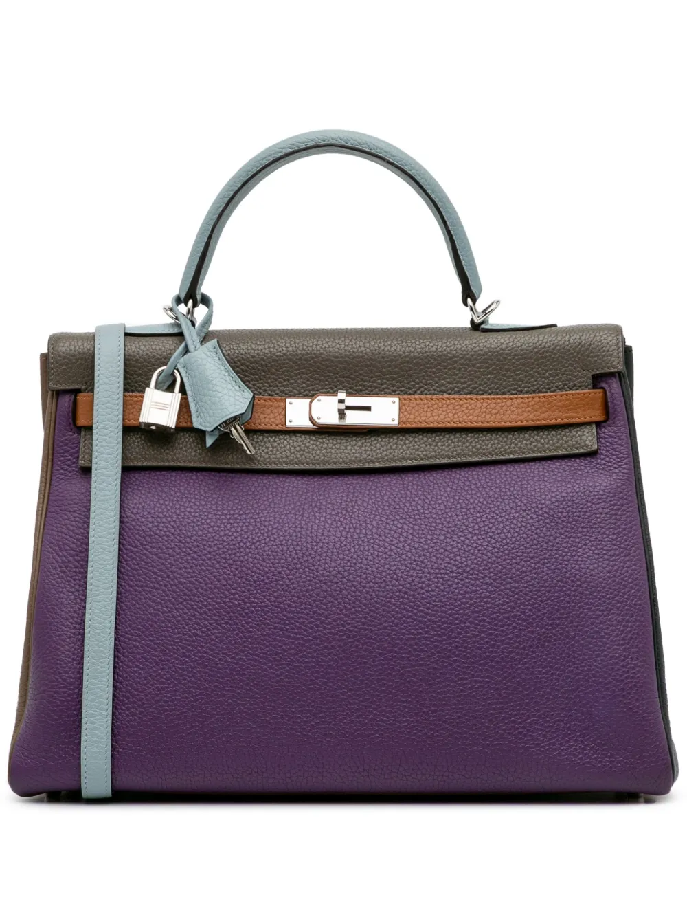 Hermès Pre-Owned 2012 トゴ アルルカン ケリー II ルトゥルネ 35 サッチェルバッグ - パープル Hermès Pre-Owned 2012 トゴ アルルカン ケリー II ルトゥルネ 35 サッチェルバッグ - パープル