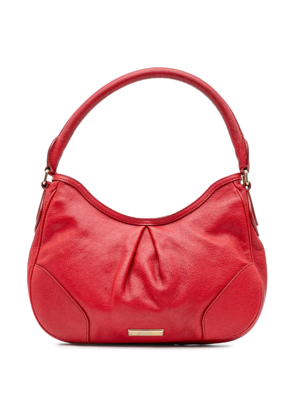 Pre-owned Burberry 2000-2017 Leather Hobo Shoulder Bag