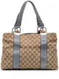 Gucci Pre-Owned 2000-2015 Medium GG Canvas Bamboo Libeccio tote bag - Blue