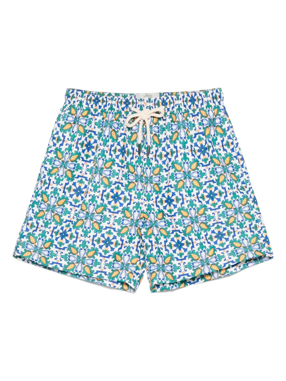 PENINSULA SWIMWEAR graphic-print swim shorts | White | Image 1