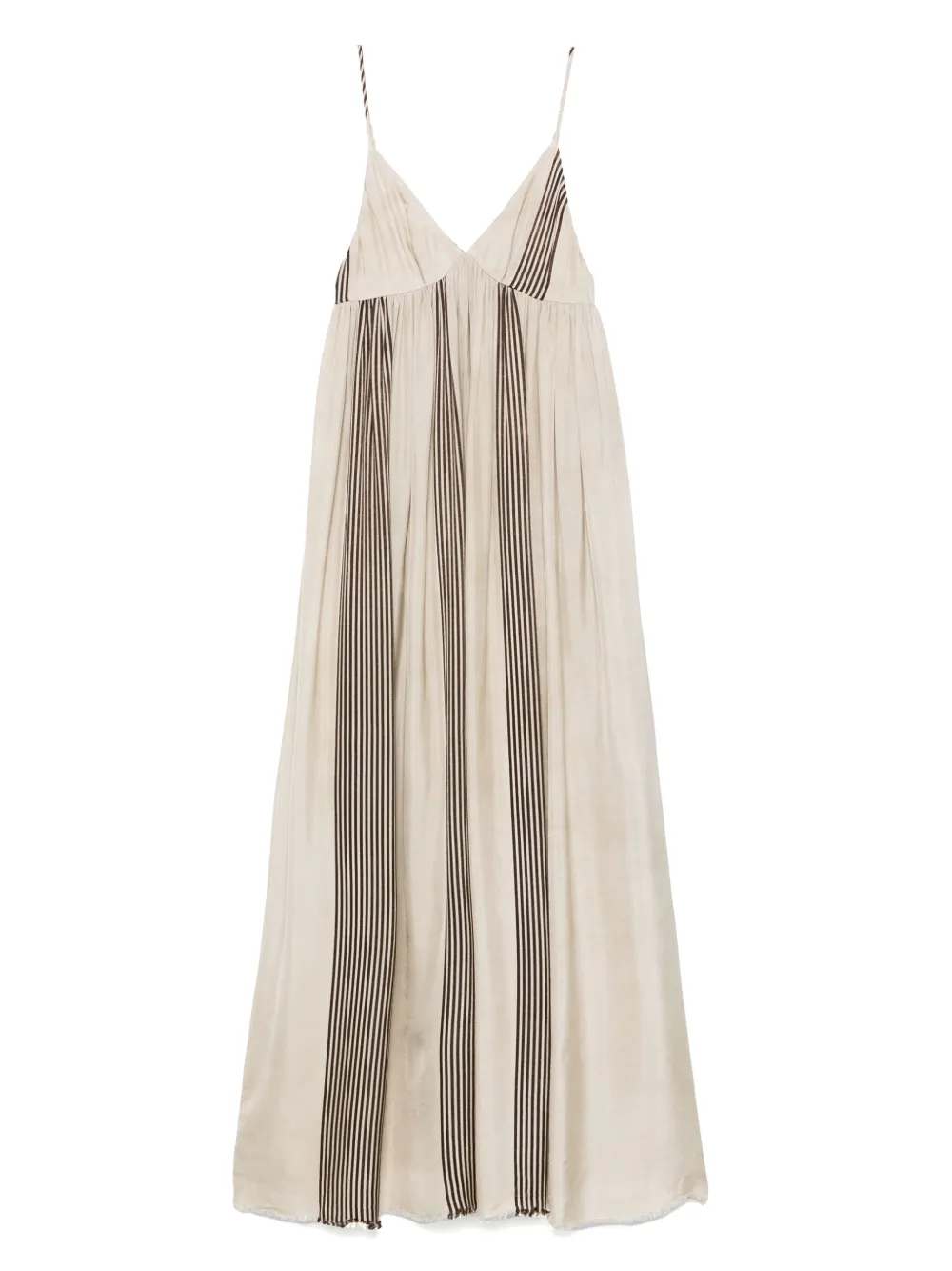 Uma Wang Gestreepte jurk Beige
