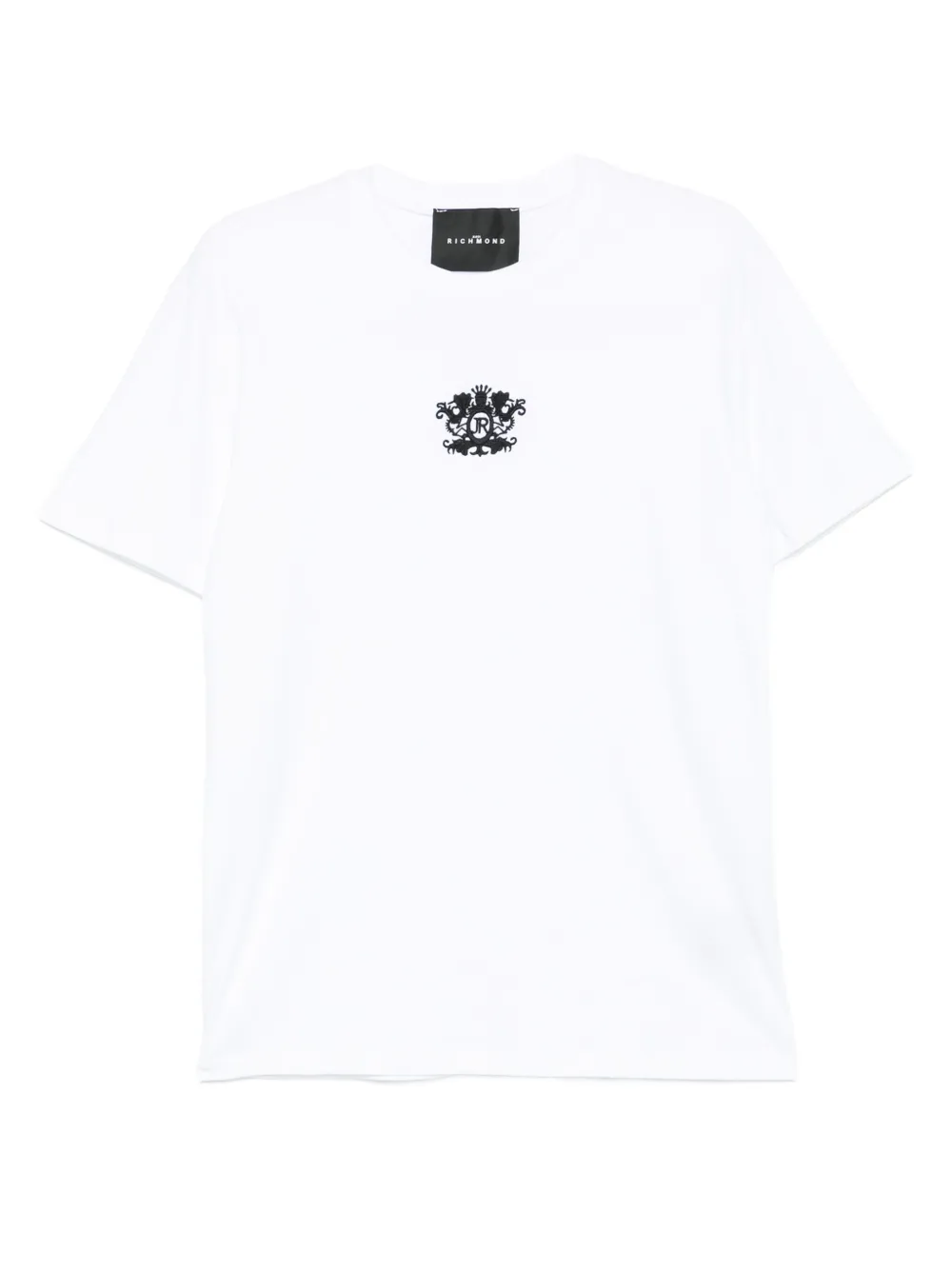 John Richmond crest-embellished cotton T-shirt | White | Image 1
