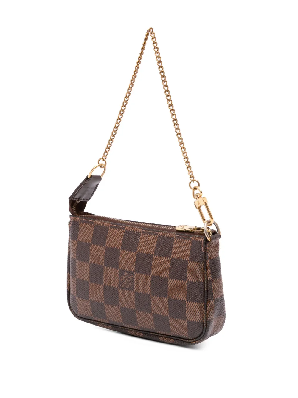 Pre-owned Louis Vuitton 2008 Damier Ebene Trunks And Bags Mini Pochette Accessoires Handbag