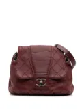 CHANEL Pre-Owned 2014 Medium Quilted Caviar and Aged Calfskin Bubble Graphic Messenger Bag crossbody bag - Red