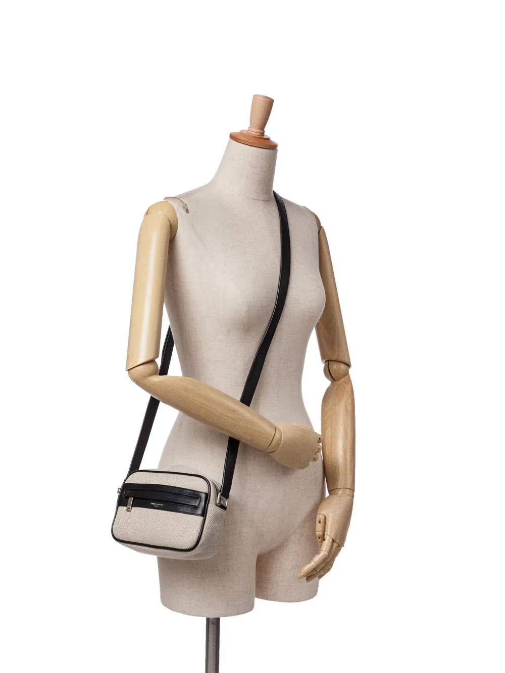 Pre-owned Saint Laurent 2022 Small Canvas Camp Camera Bag Crossbody Bag