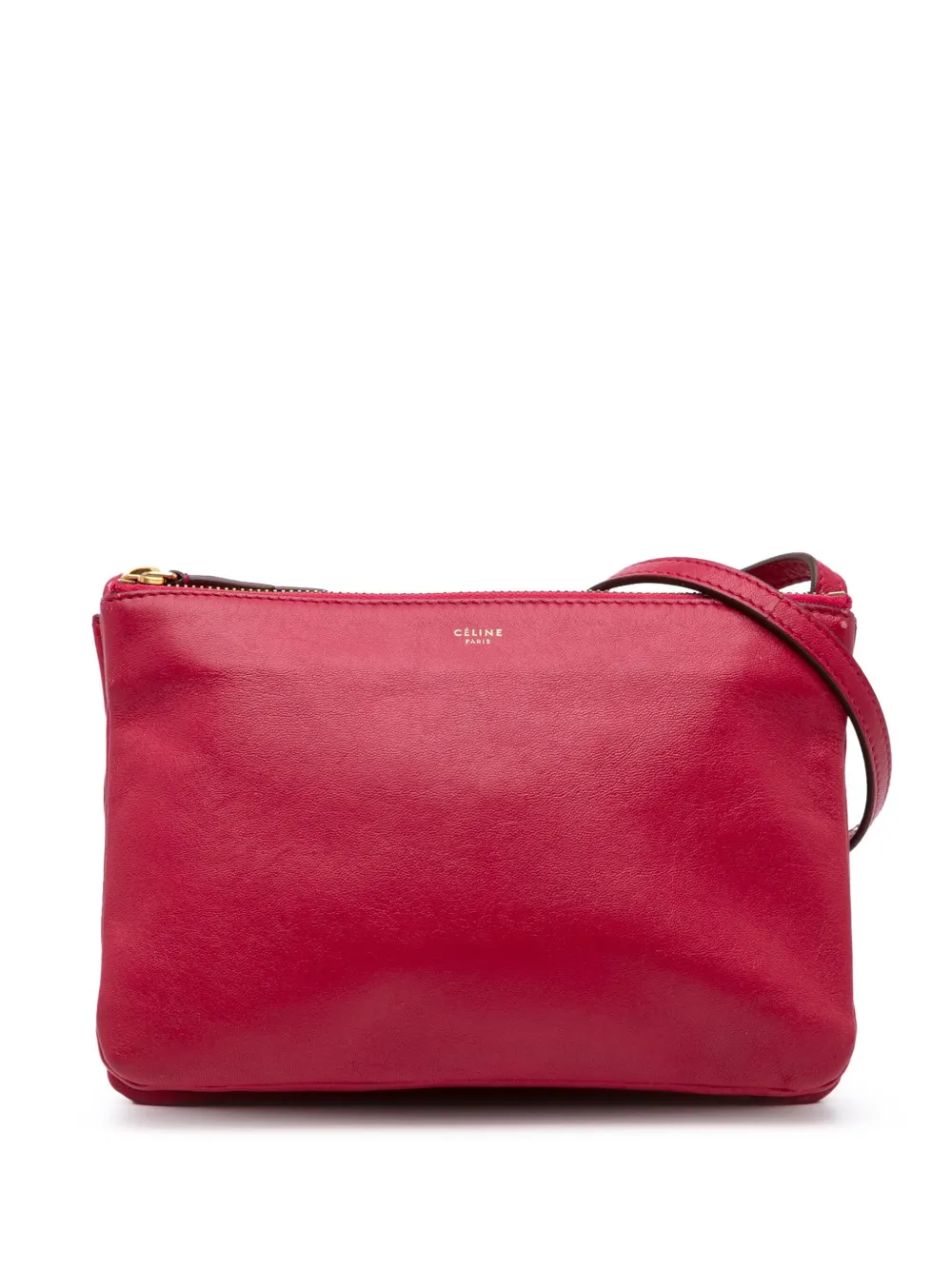 Céline Pre-Owned 2014 スモール ラムスキン トリオ ショルダーバッグ - ピンク Céline Pre-Owned 2014 スモール ラムスキン トリオ ショルダーバッグ - ピンク