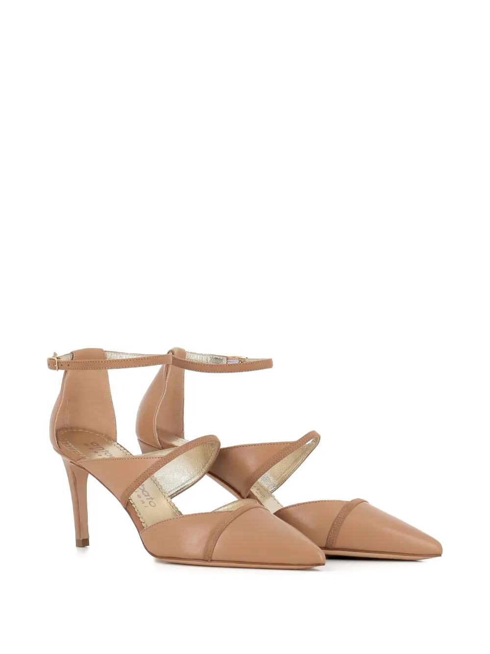 Antonio Barbato Maestri Veneziani 80mm leather pumps Beige