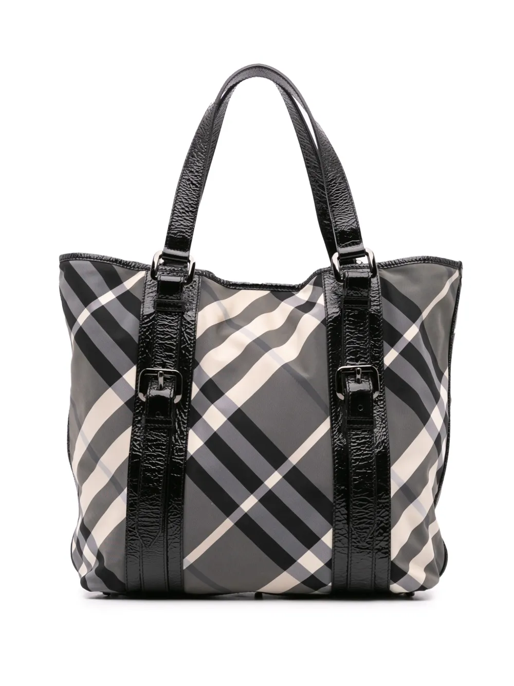 Pre-owned Burberry 2000-2017 Beat Check Nylon Victoria Tote Bag