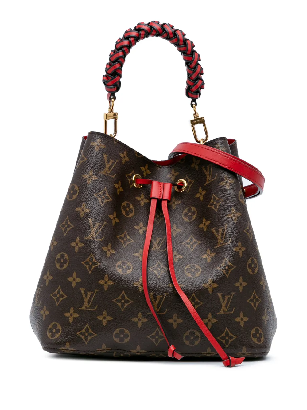 Louis Vuitton Pre-Owned 2010 モノグラム ブレイド ネオノエ MM バケットバッグ - ブラウン Louis Vuitton Pre-Owned 2010 モノグラム ブレイド ネオノエ MM バケットバッグ - ブラウン