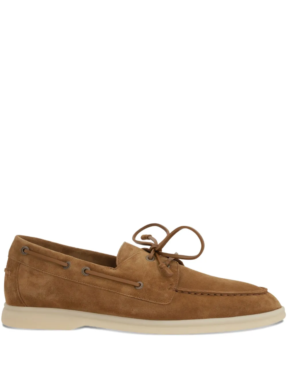 Loro Piana Leren loafers Bruin