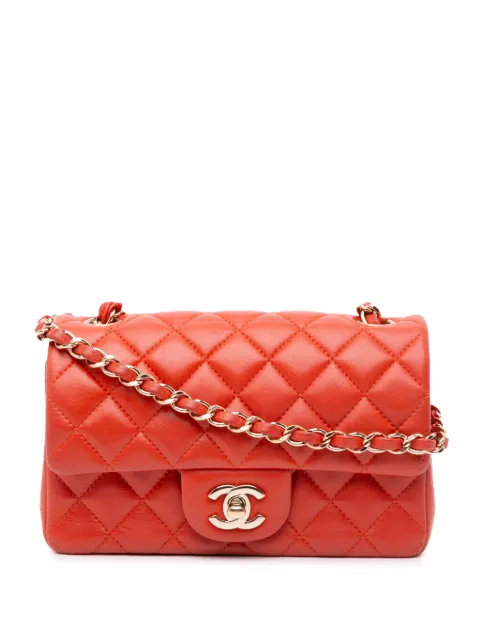 CHANEL Pre-Owned 2017-2018 Mini Rectangular Classic Lambskin Single Flap crossbody bag