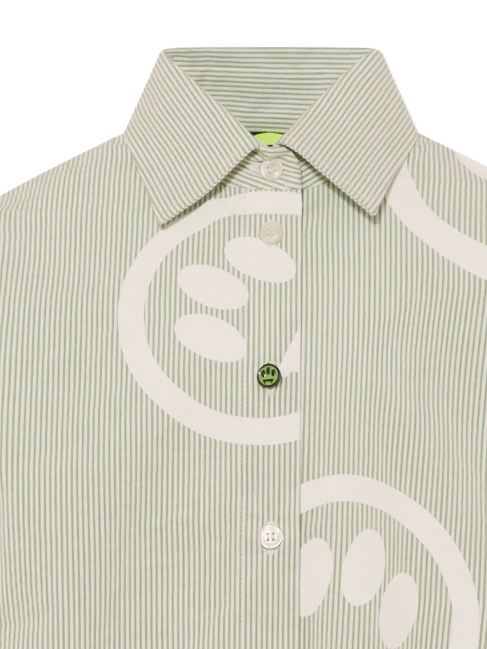 Barrow kids Gestreept shirt met smiley-print Groen