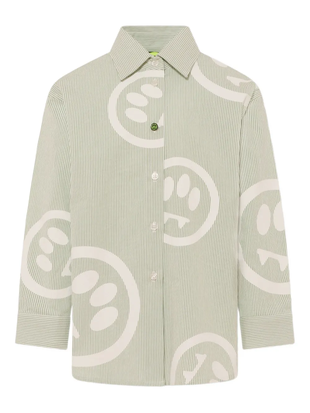 Barrow kids Gestreept shirt met smiley-print Groen