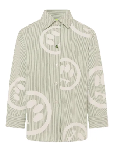 Barrow kids smiley face-print striped shirt