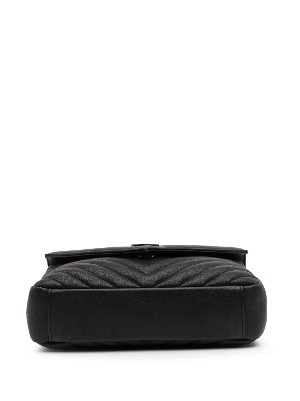 Pre-owned Saint Laurent 2021 Medium Quilted Chevron Sheepskin College Satchel