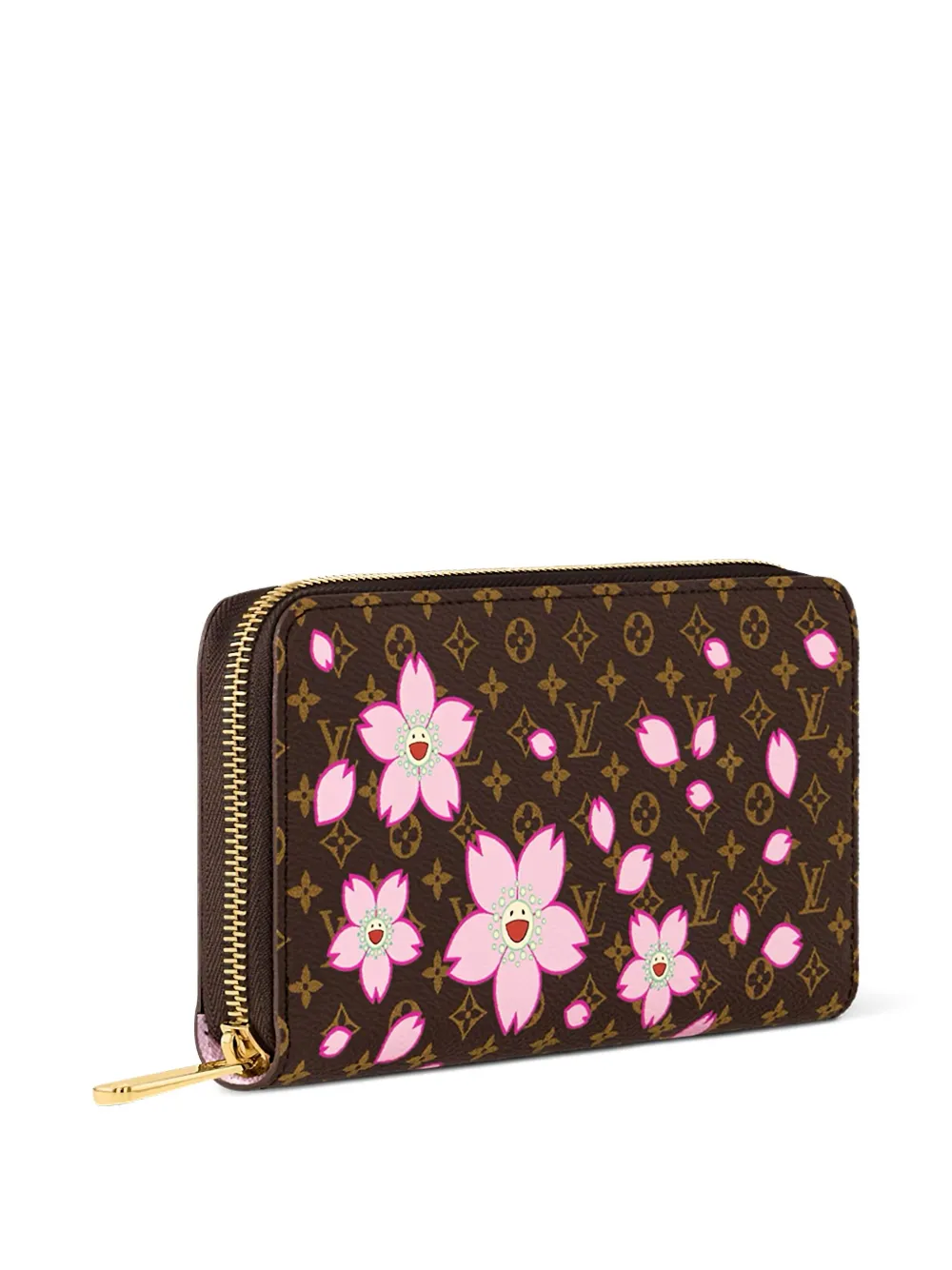 X Takashi Murakami Sakura Brown Wallet