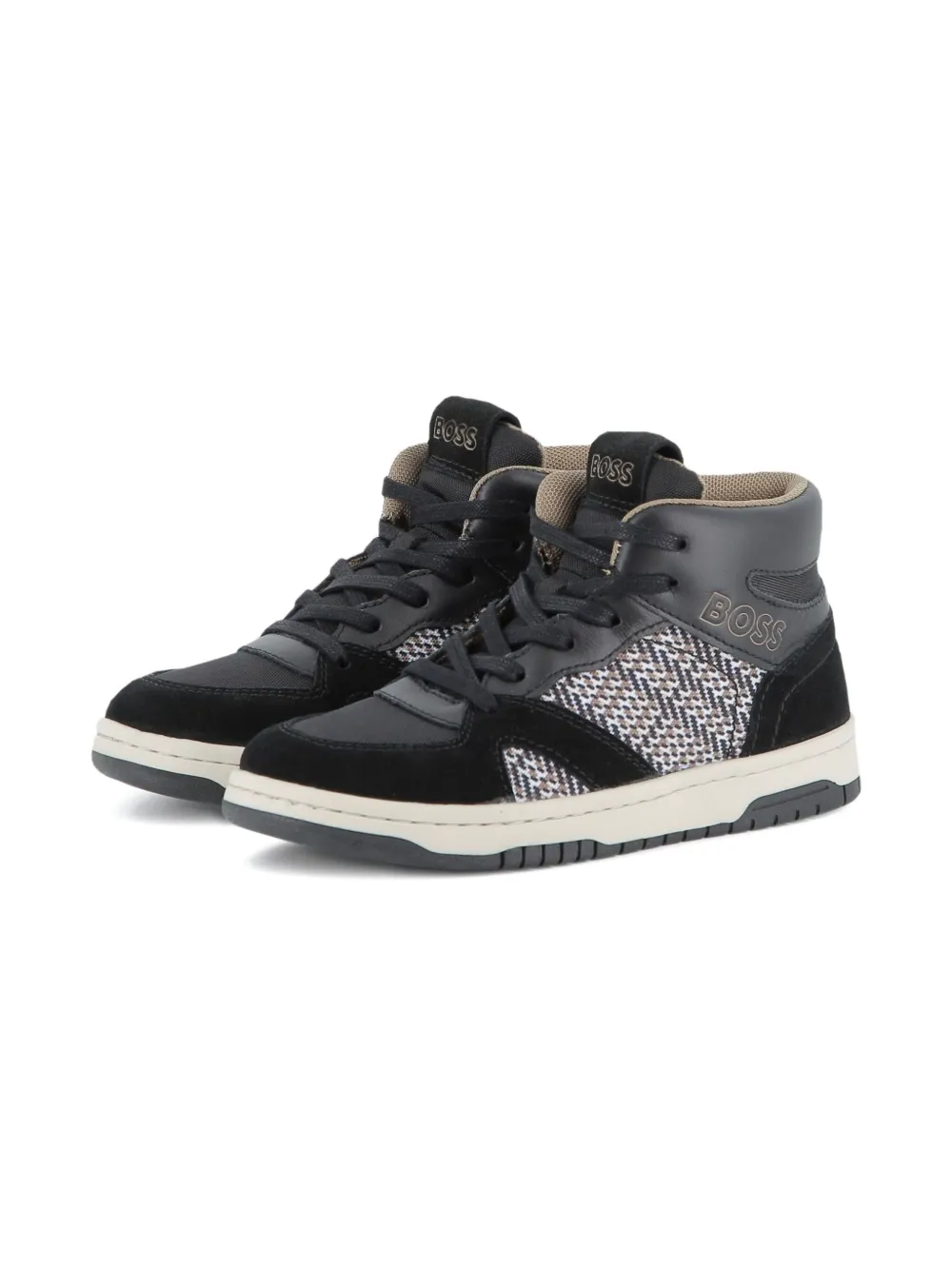 BOSS Kidswear logo-debossed sneakers Black